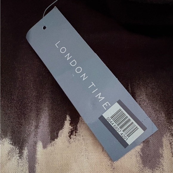 NEW London Times linen-blend collared sleeveless shift dress - Picture 6 of 7